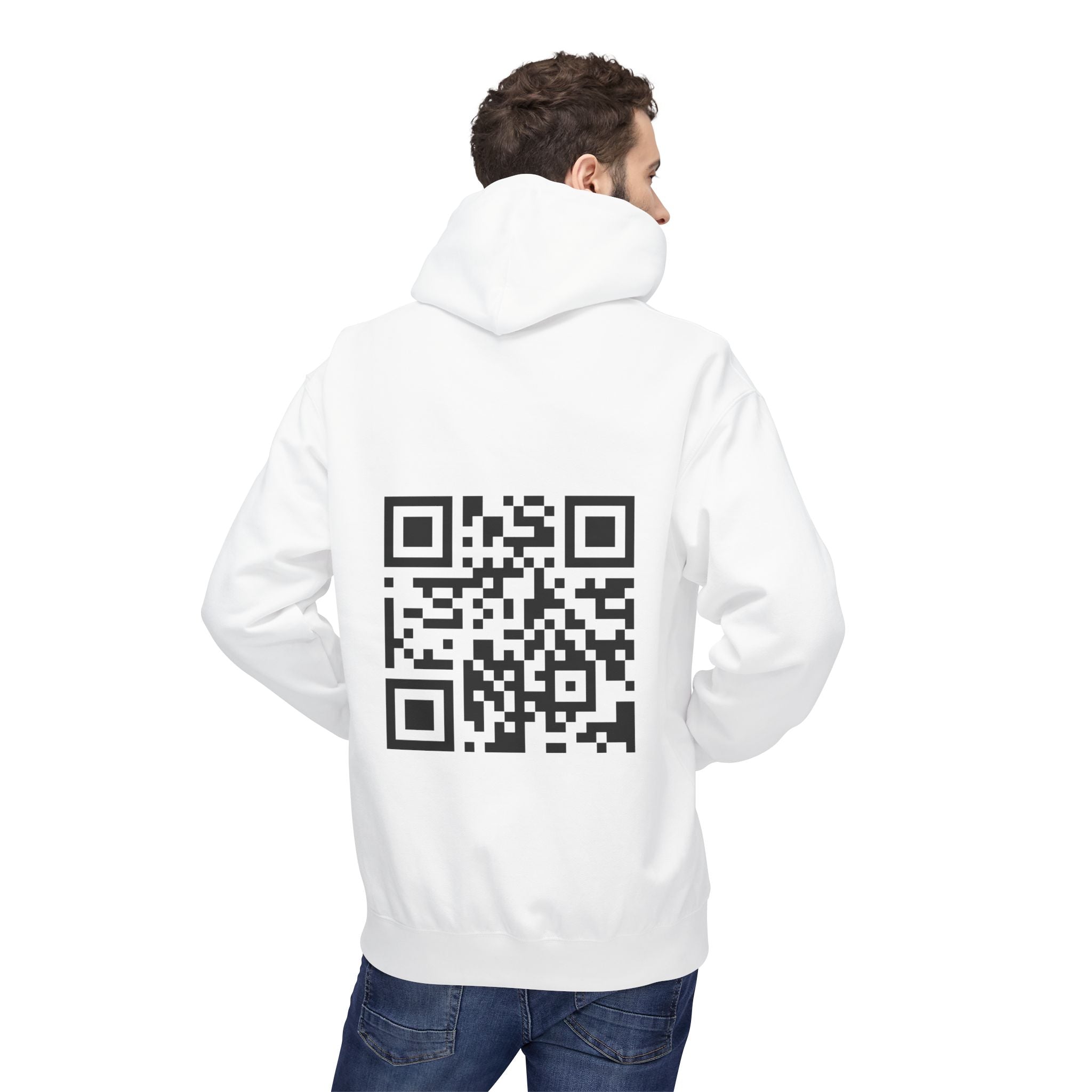 "Your Car Is Slow" QR Code Hoodie - Humor for Car Lovers & Bikers - Throttle Designs