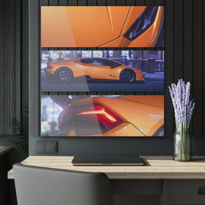 Lamborghini Huracan 3-Piece Acrylic Wall Art #004 for Decor