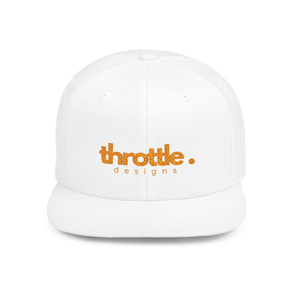 Premium Logo Flat Bill Snapback - Throttle Designs