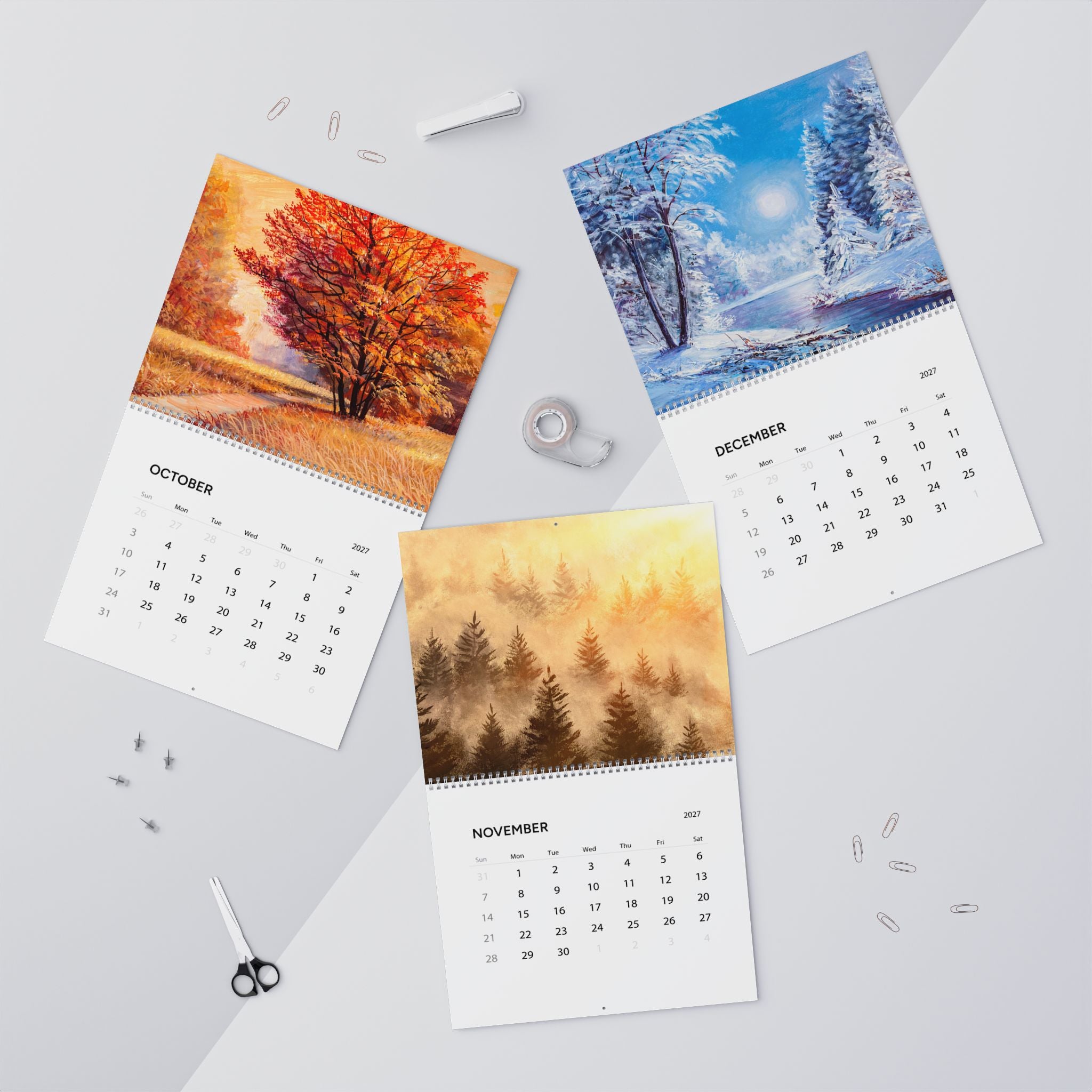 2027 Painted Art Wall Calendar – Creative Artwork, Artistic Scenes & Decorative Painting Collection