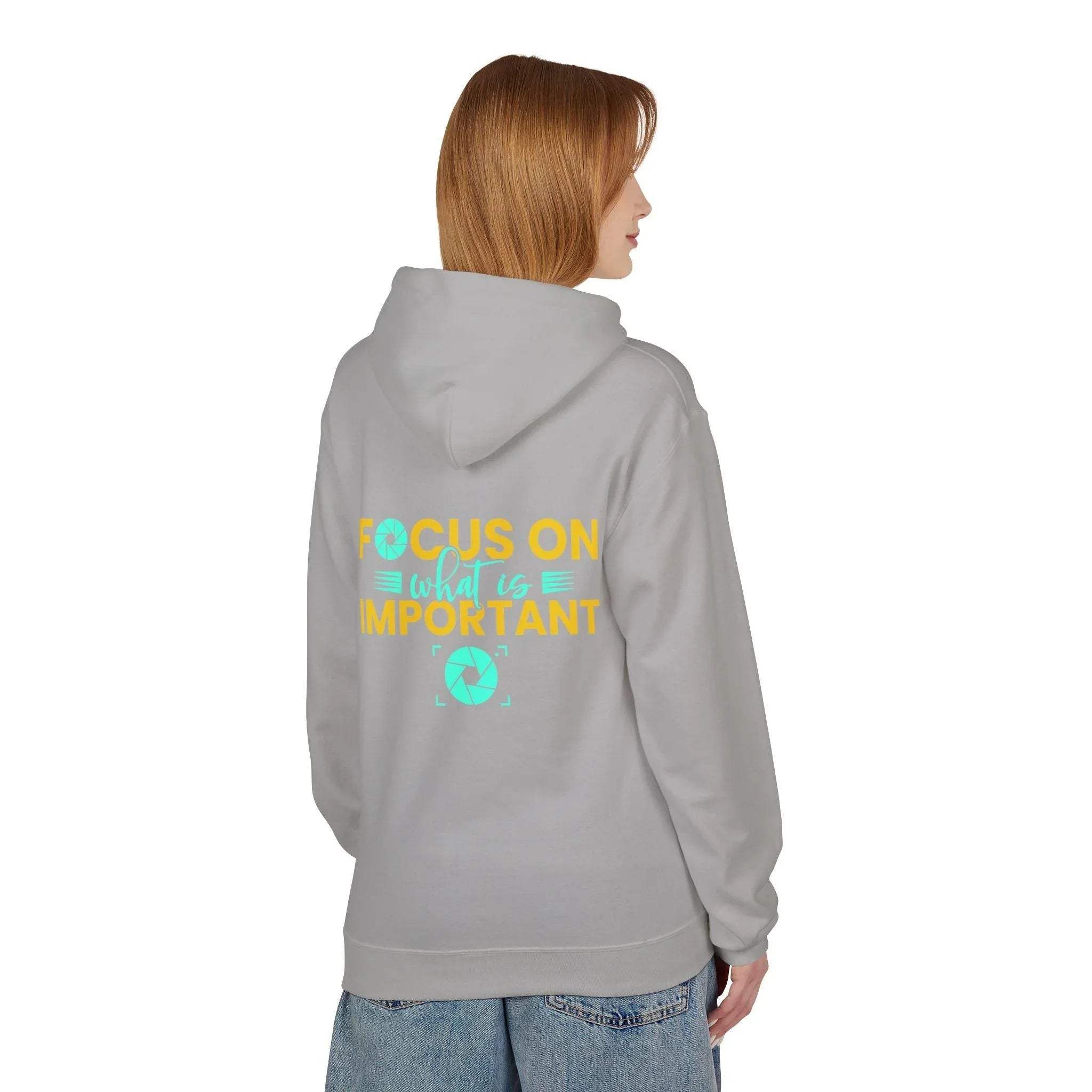 Inspirational Fleece Hoodie for Photographers - 'Prioritize What Matters'