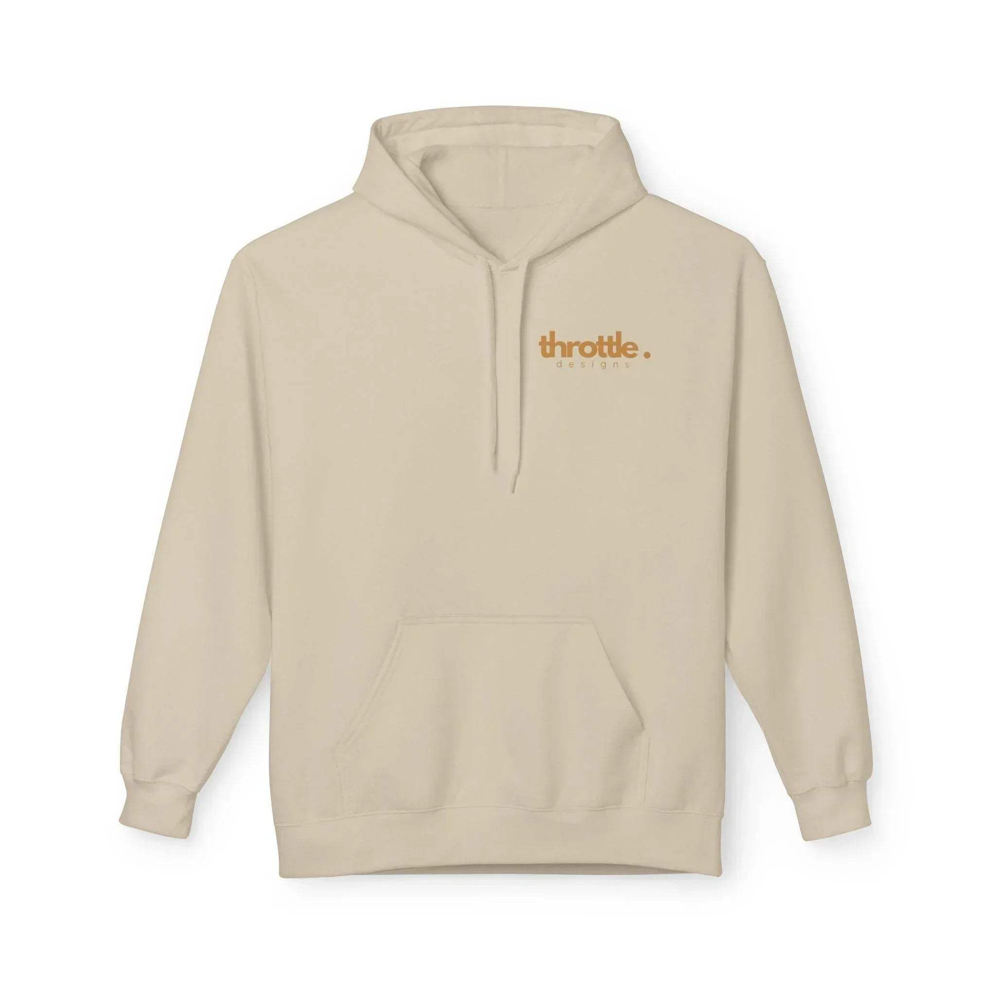 Chic Designer Coffee Fleece Pullover Hoodie for Ultimate Comfort