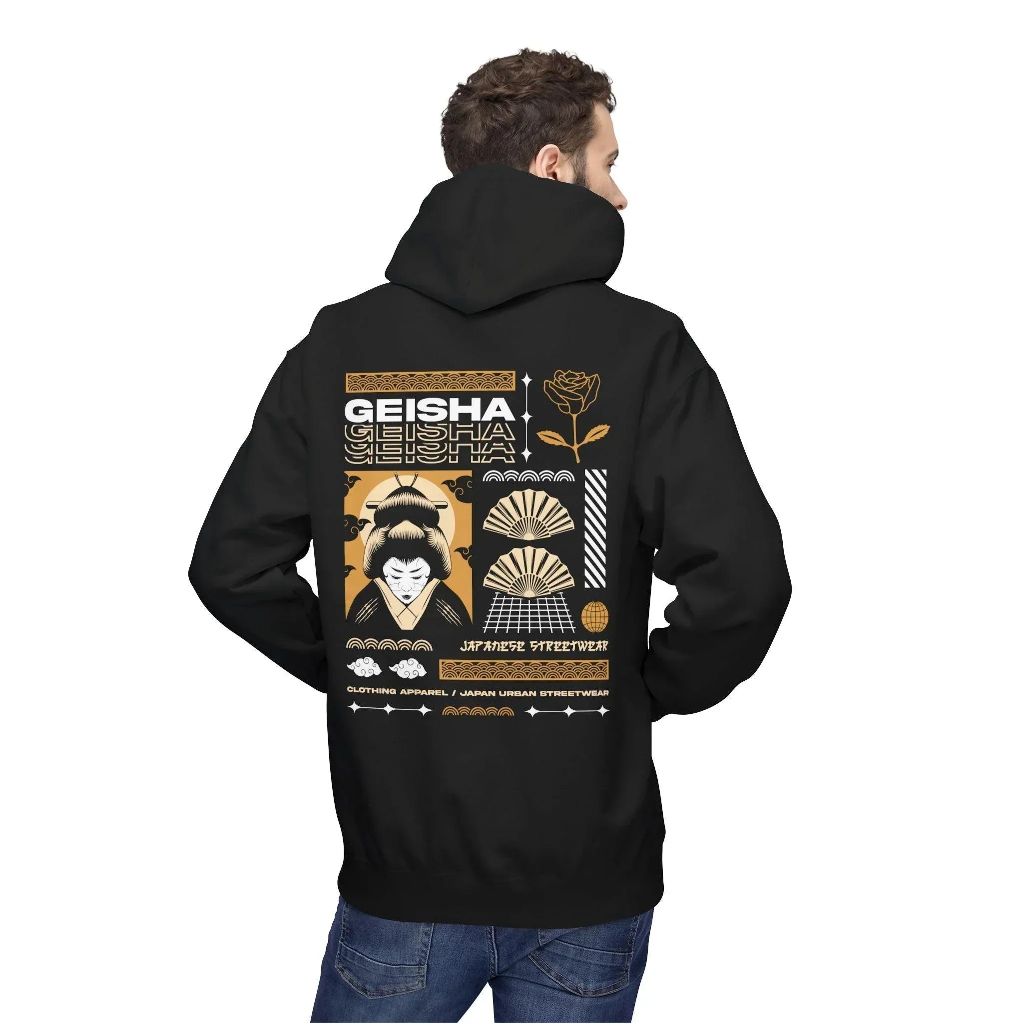 Stylish Geisha-Inspired Fleece Hoodie for Ultimate Streetwear Comfort