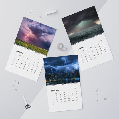2027 Storms Wall Calendar – Thunderstorms, Lightning Skies & Atmospheric Weather Artwork