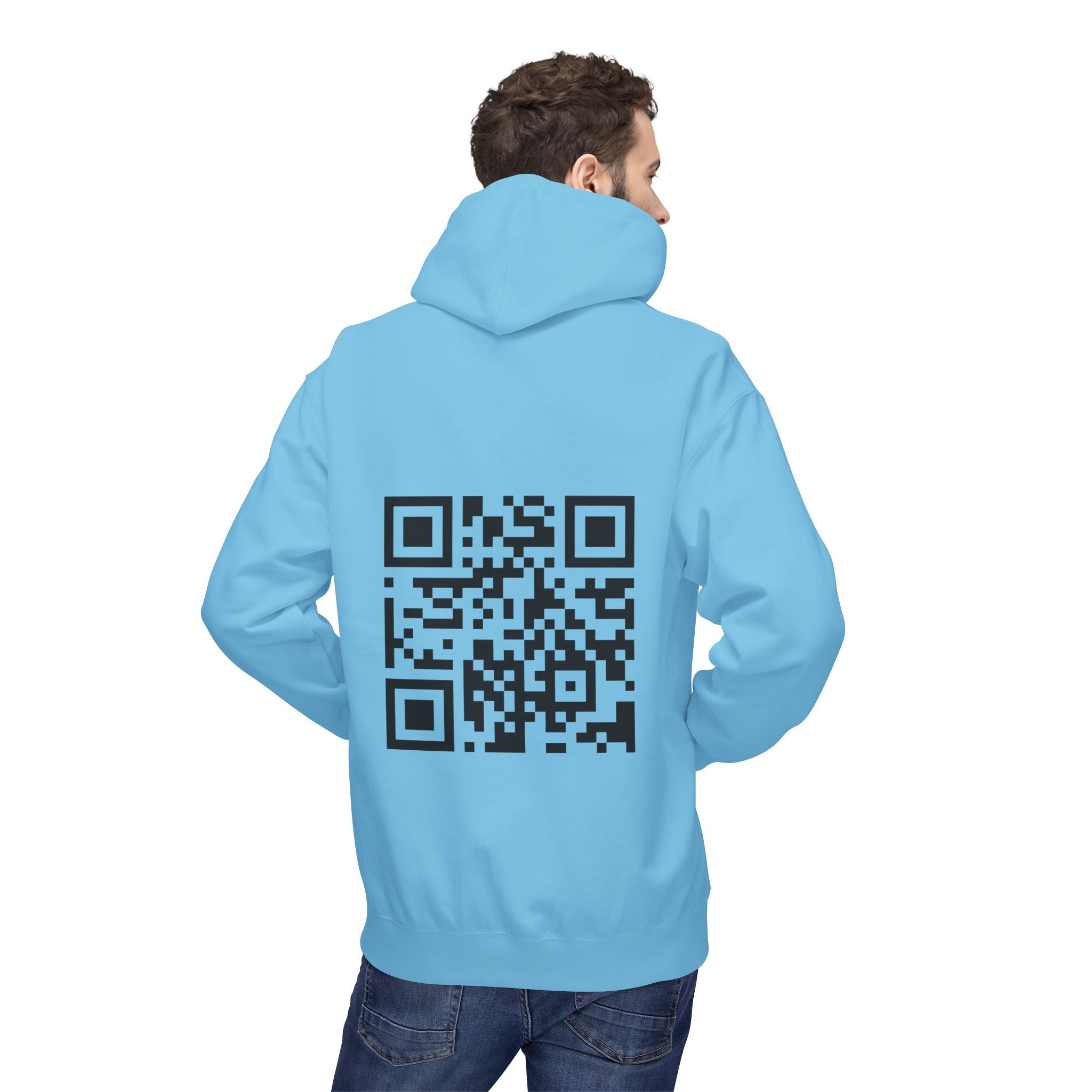 "Your Car Is Slow" QR Code Hoodie - Humor for Car Lovers & Bikers - Throttle Designs