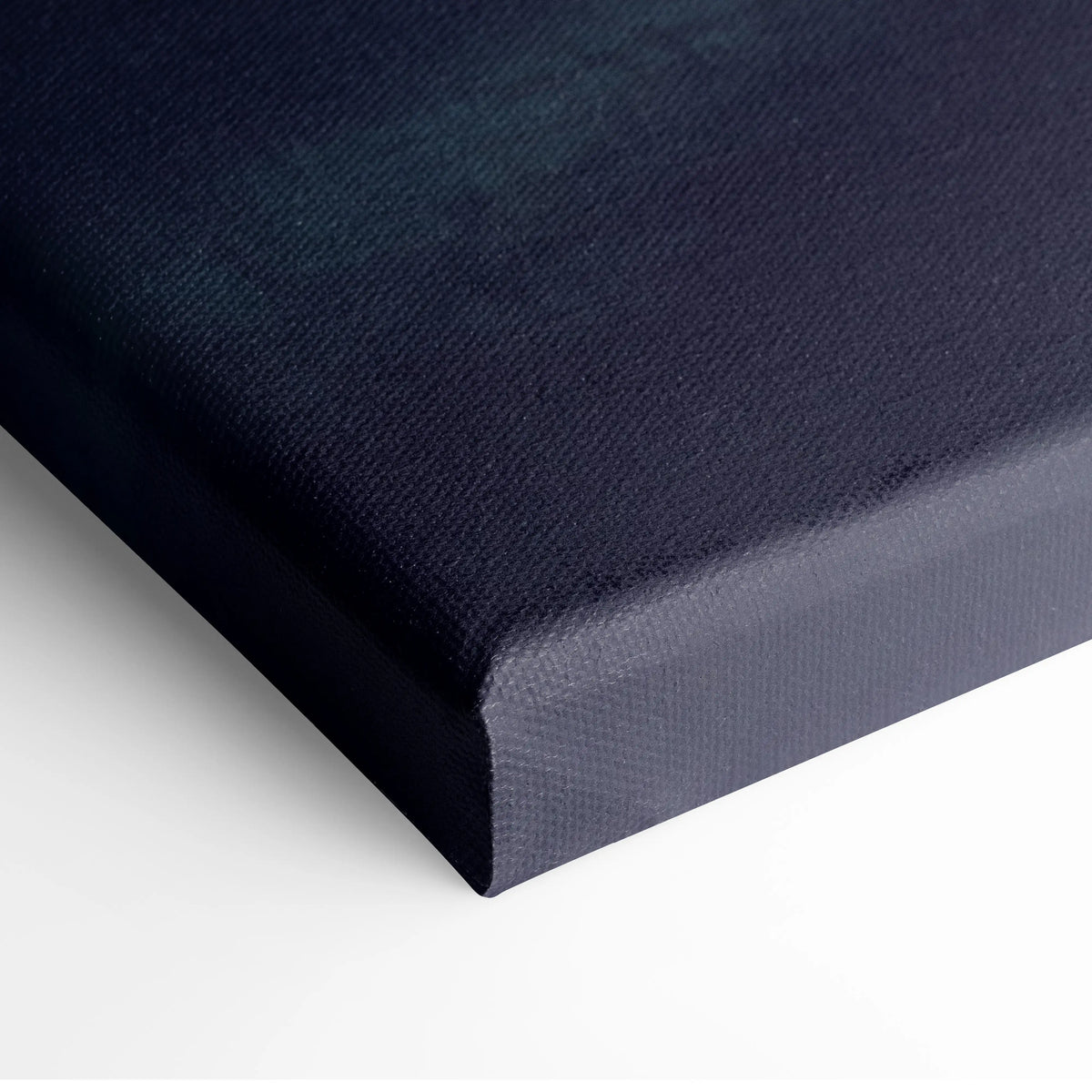 Dark navy canvas with textured woven surface and raised edges in lamborghini aventador svj inspired car wall art print