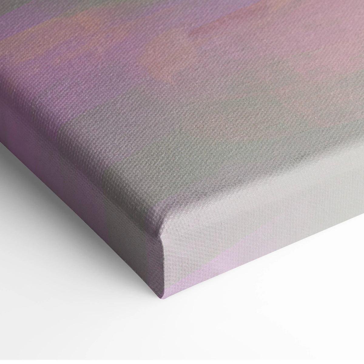 Porsche 911 gt3 rs inspired supercar canvas art with muted purple pink and gray gradient on textured fabric surface