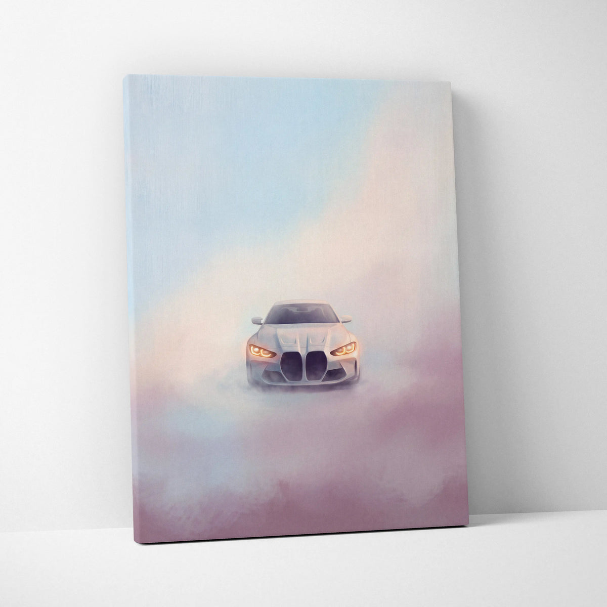 BMW M4 Inspired Car Wall Art, Modern Automotive Canvas Painting