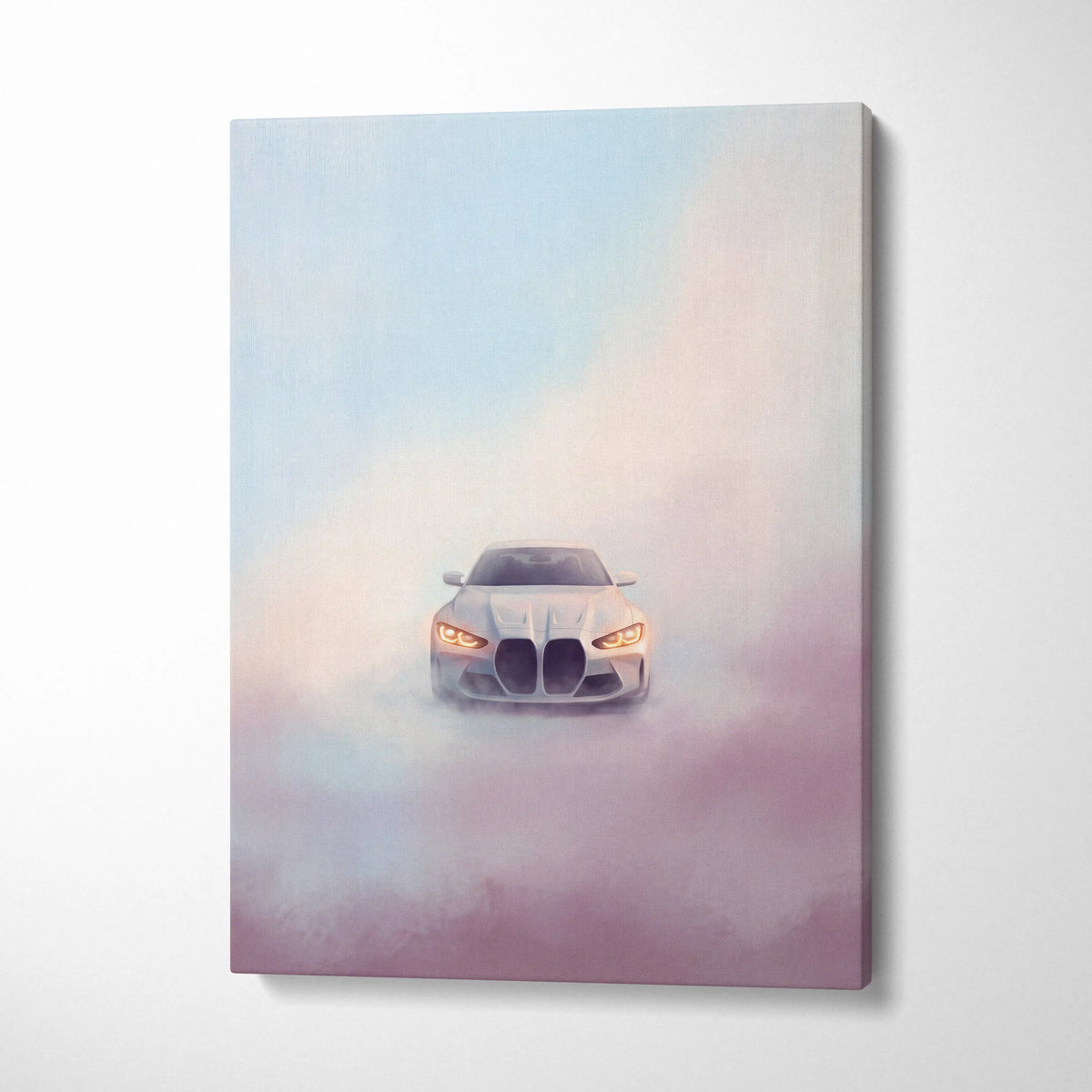 BMW M4 Inspired Car Wall Art, Modern Automotive Canvas Painting