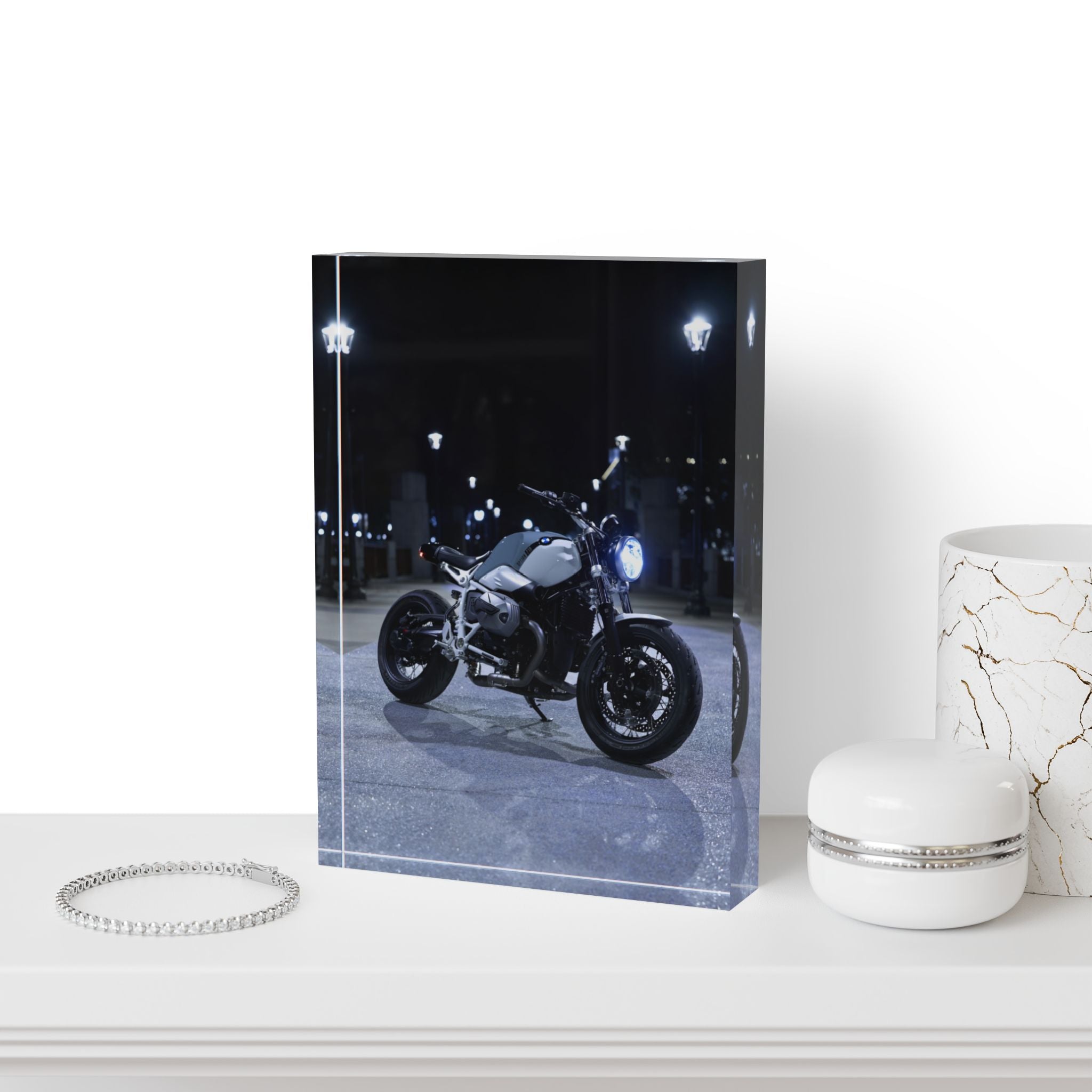 BMW R Nine T Motorcycle Acrylic Photo Block #004 - Throttle Designs