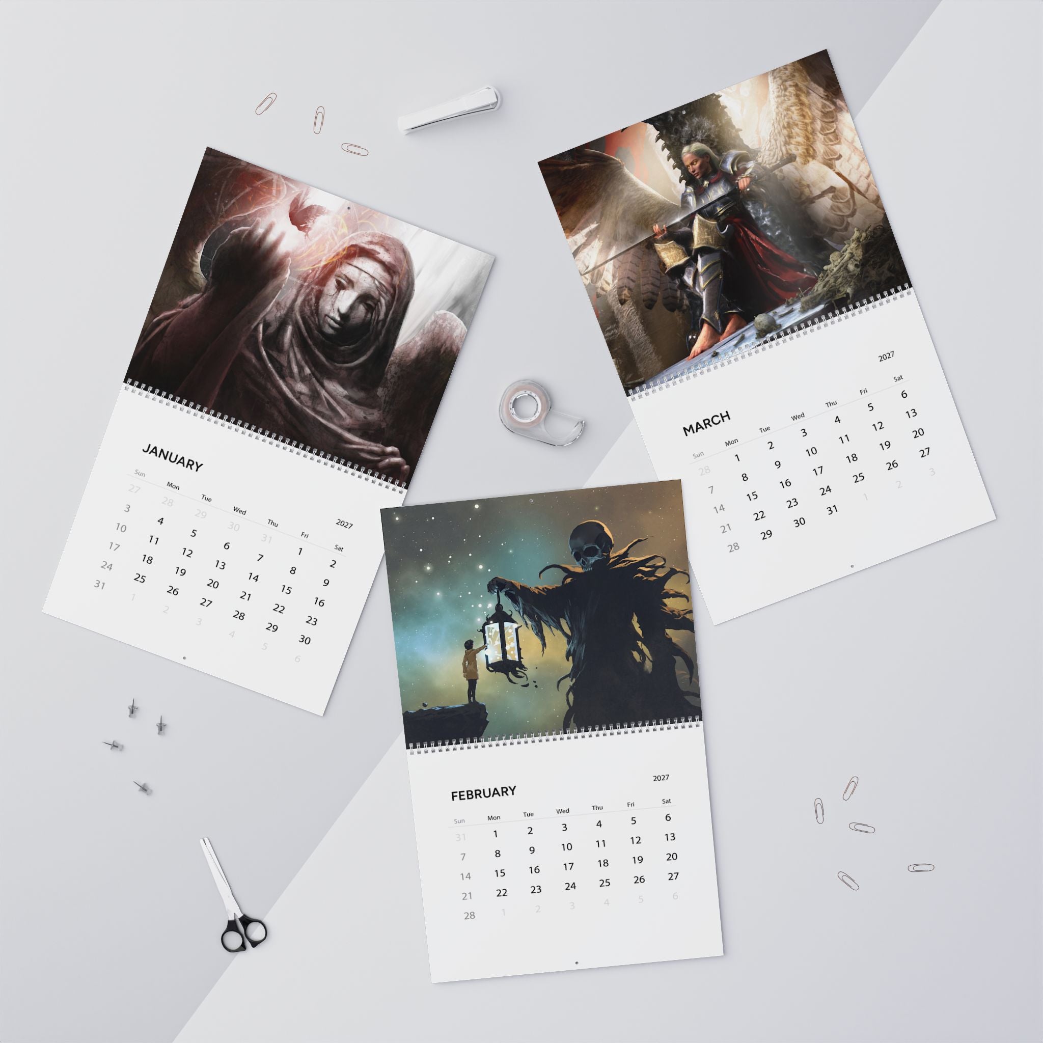 2027 Fantasy Artwork Calendar – Magical Characters, Surreal Worlds & Imaginative Art Collection