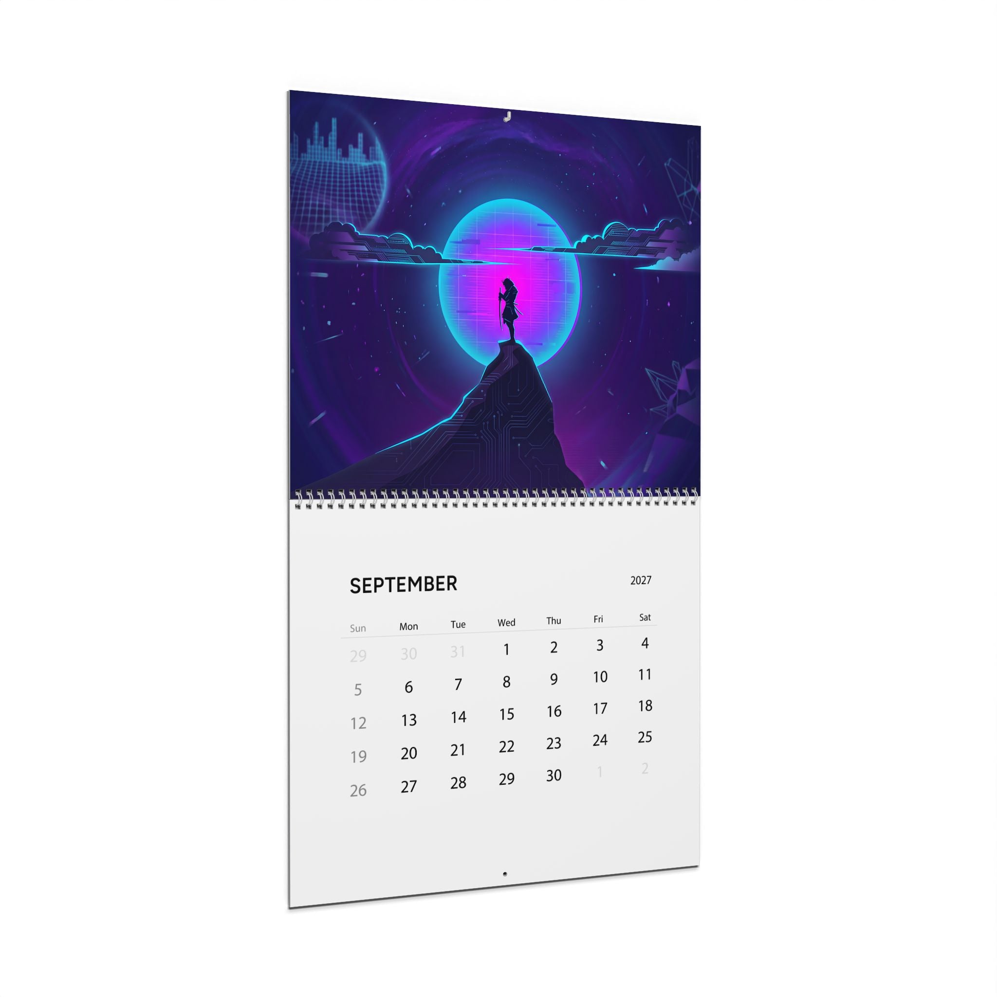 2027 Fantasy Vaporwave Calendar – Surreal Neon Art & Dreamscape Artwork Collection