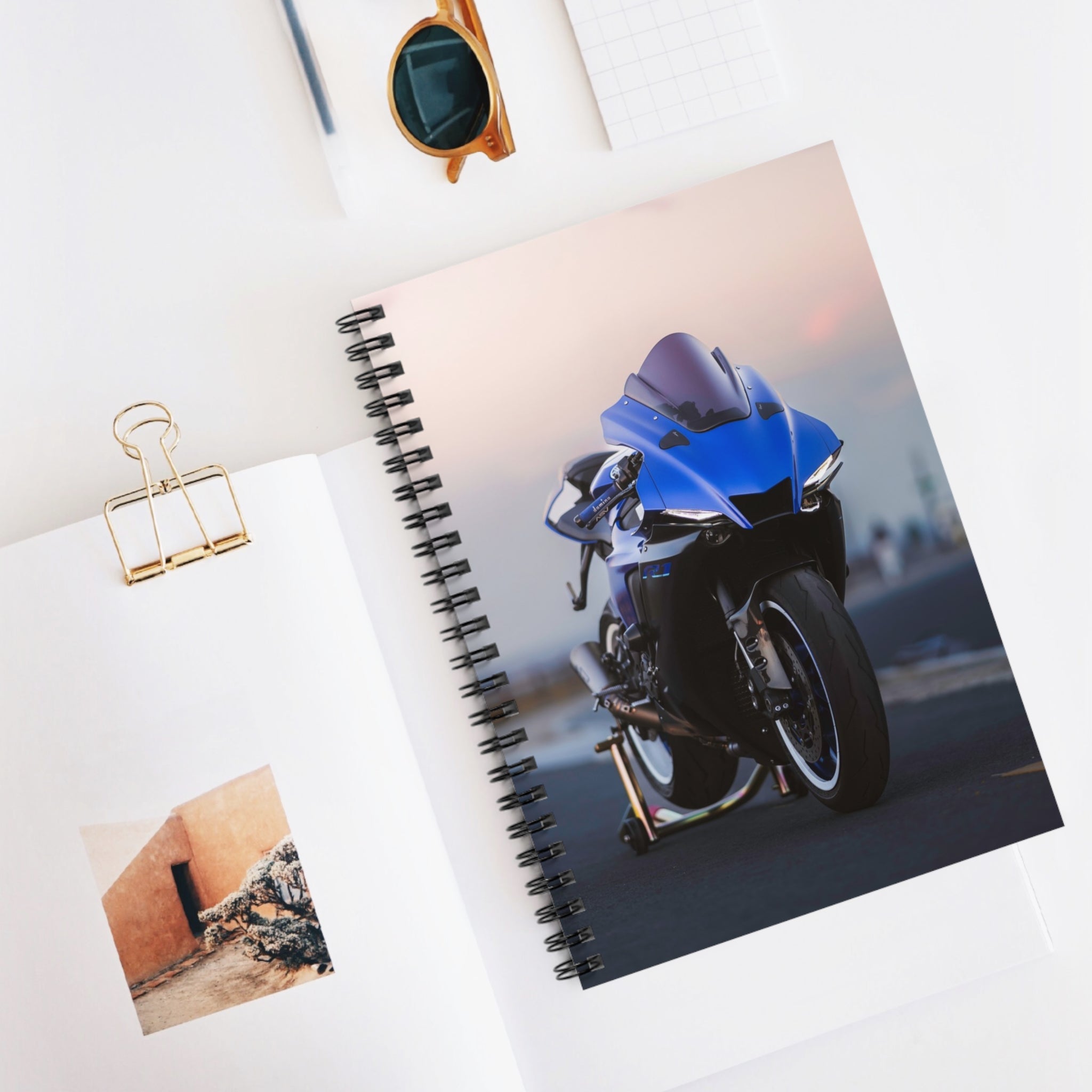 Yamaha R1 Motorcycle Spiral Notebook #012 - Throttle Designs