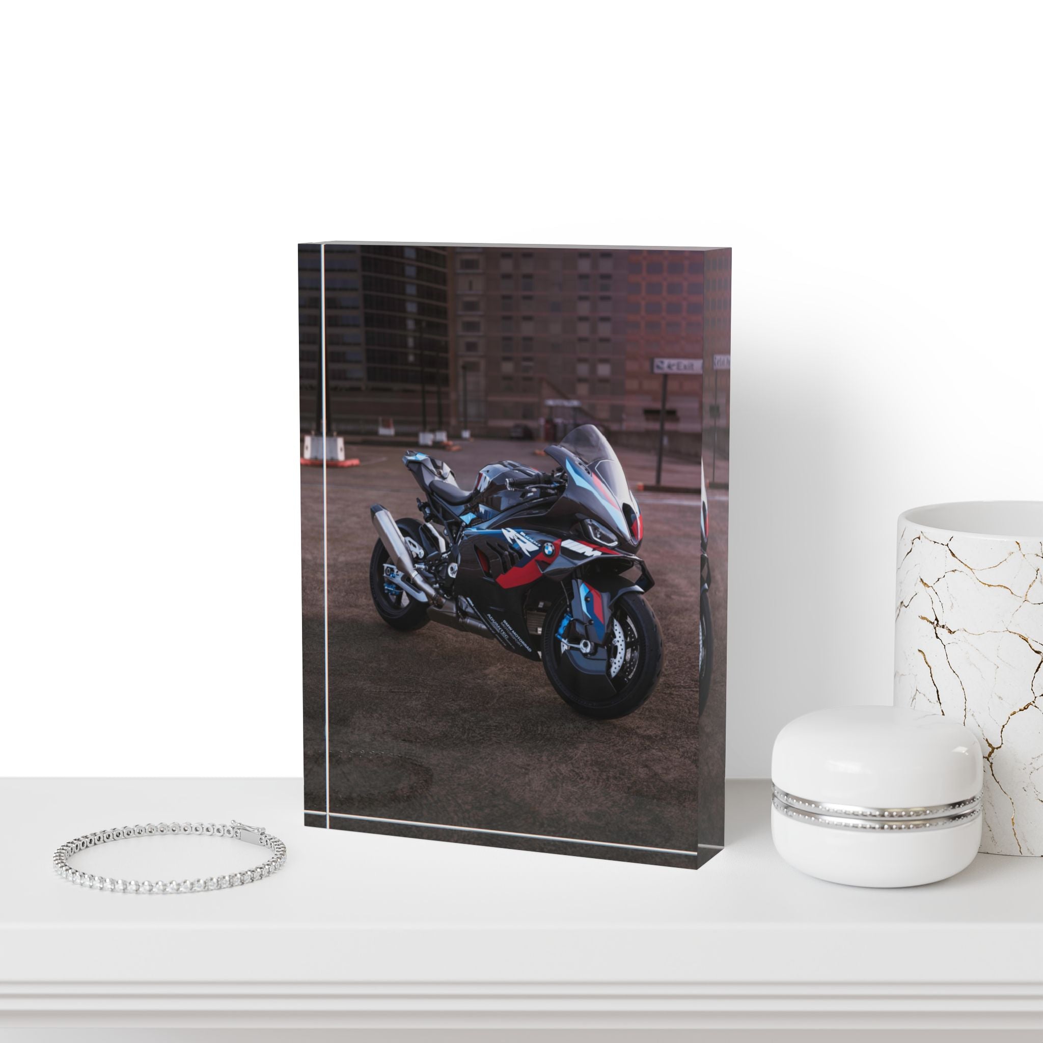 BMW M1000RR Motorcycle Acrylic Photo Block #008 - Throttle Designs