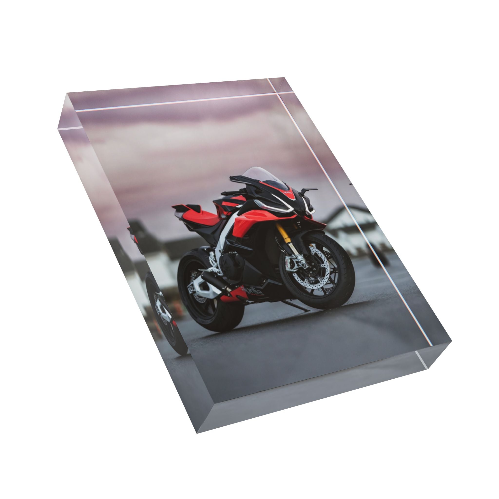 Aprilia RSV4 Motorcycle Acrylic Photo Block #004 - Throttle Designs