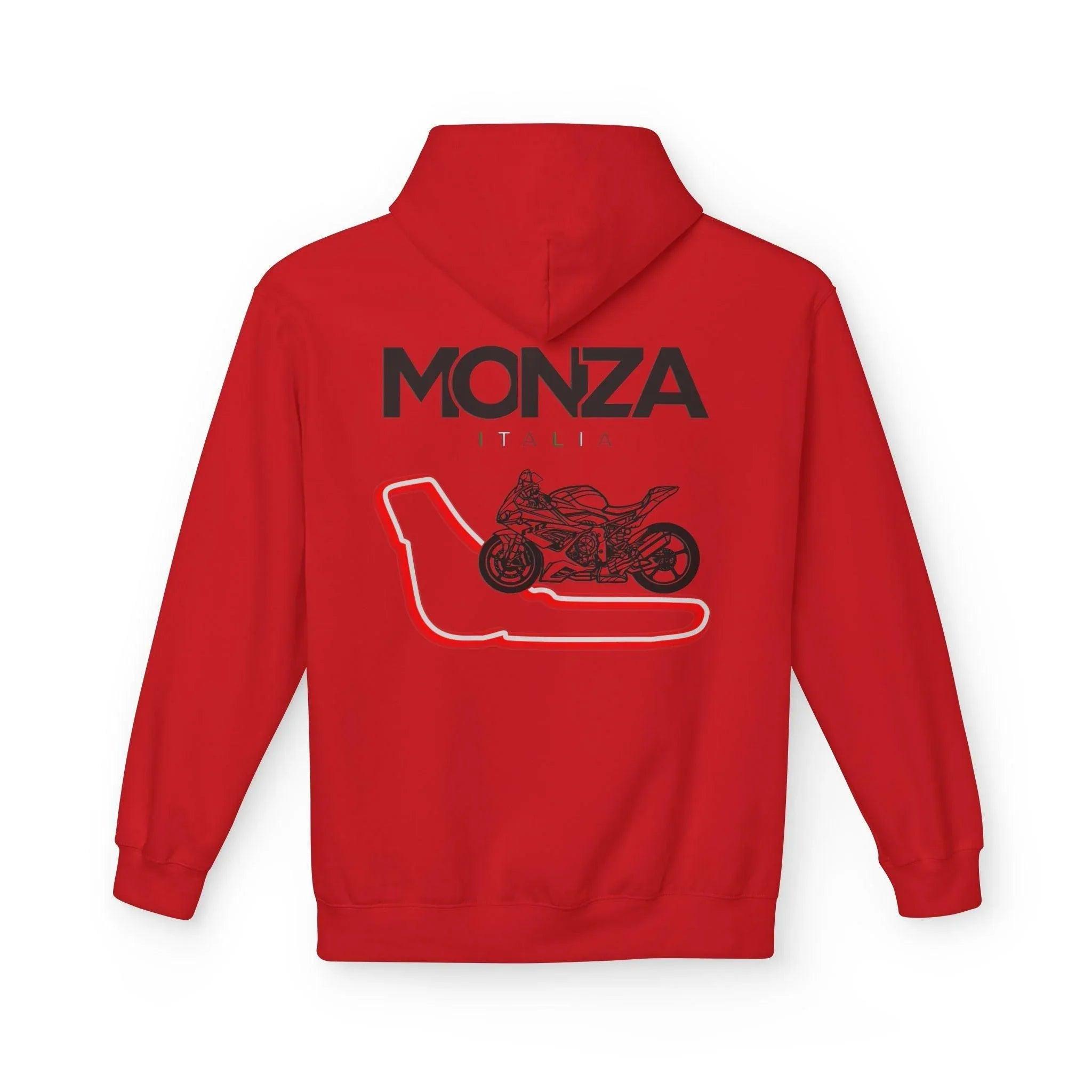 BMW Inspired S1000RR Monza Italia Fleece Hoodie Red Edition for Riders
