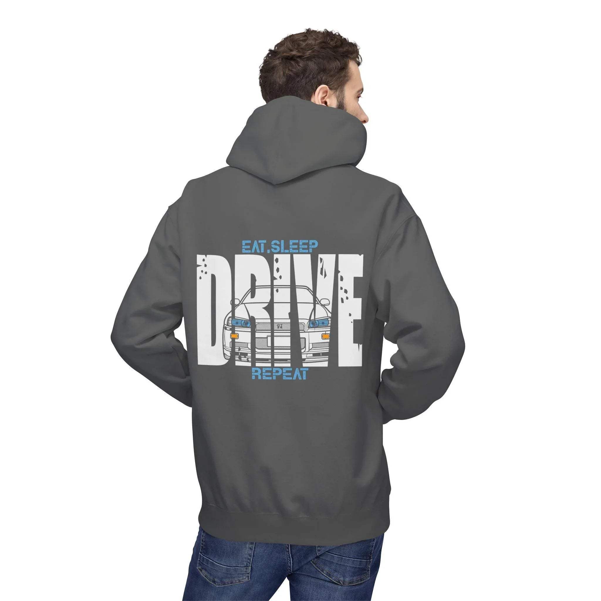 Nissan R34 GTR DRIVE Fleece Hoodie - Stylish Comfort for Car Enthusiasts