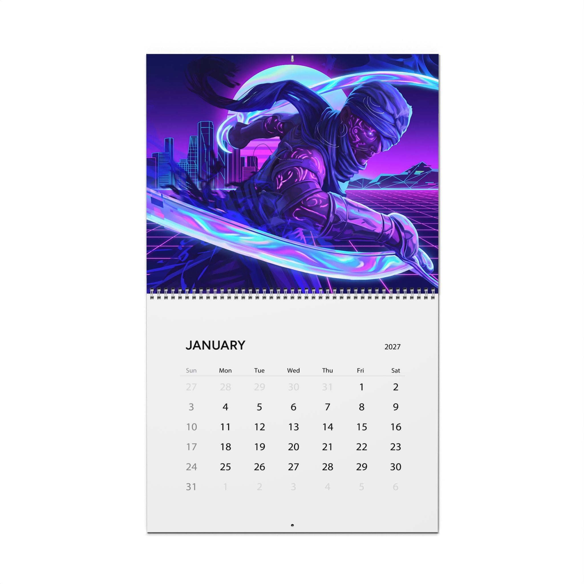 2027 Fantasy Vaporwave Calendar – Surreal Neon Art & Dreamscape Artwork Collection
