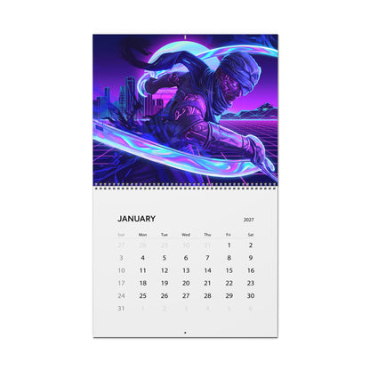 2027 Fantasy Vaporwave Calendar – Surreal Neon Art & Dreamscape Artwork Collection