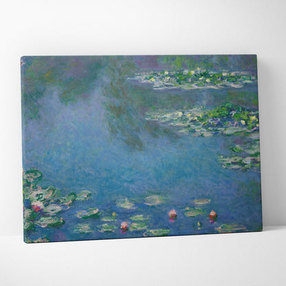 Water Lilies - Monet canvas print with impressionistic water lilies