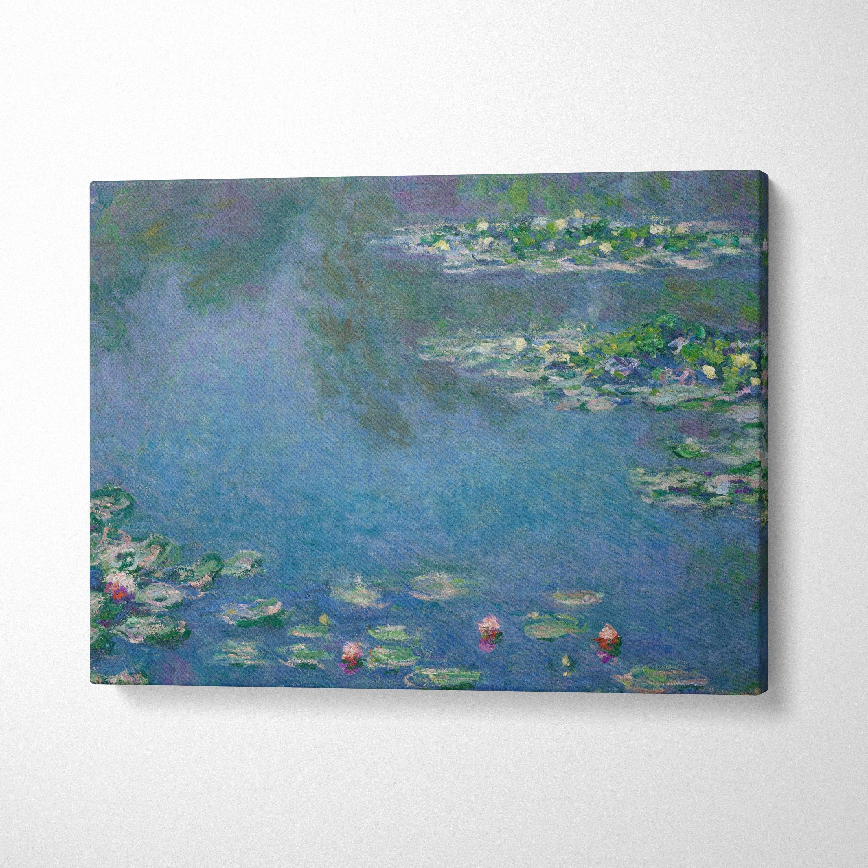 Blue and green Water Lilies Monet impressionist canvas print