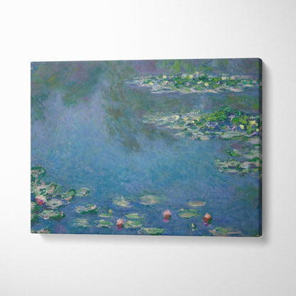 Blue and green Water Lilies Monet impressionist canvas print