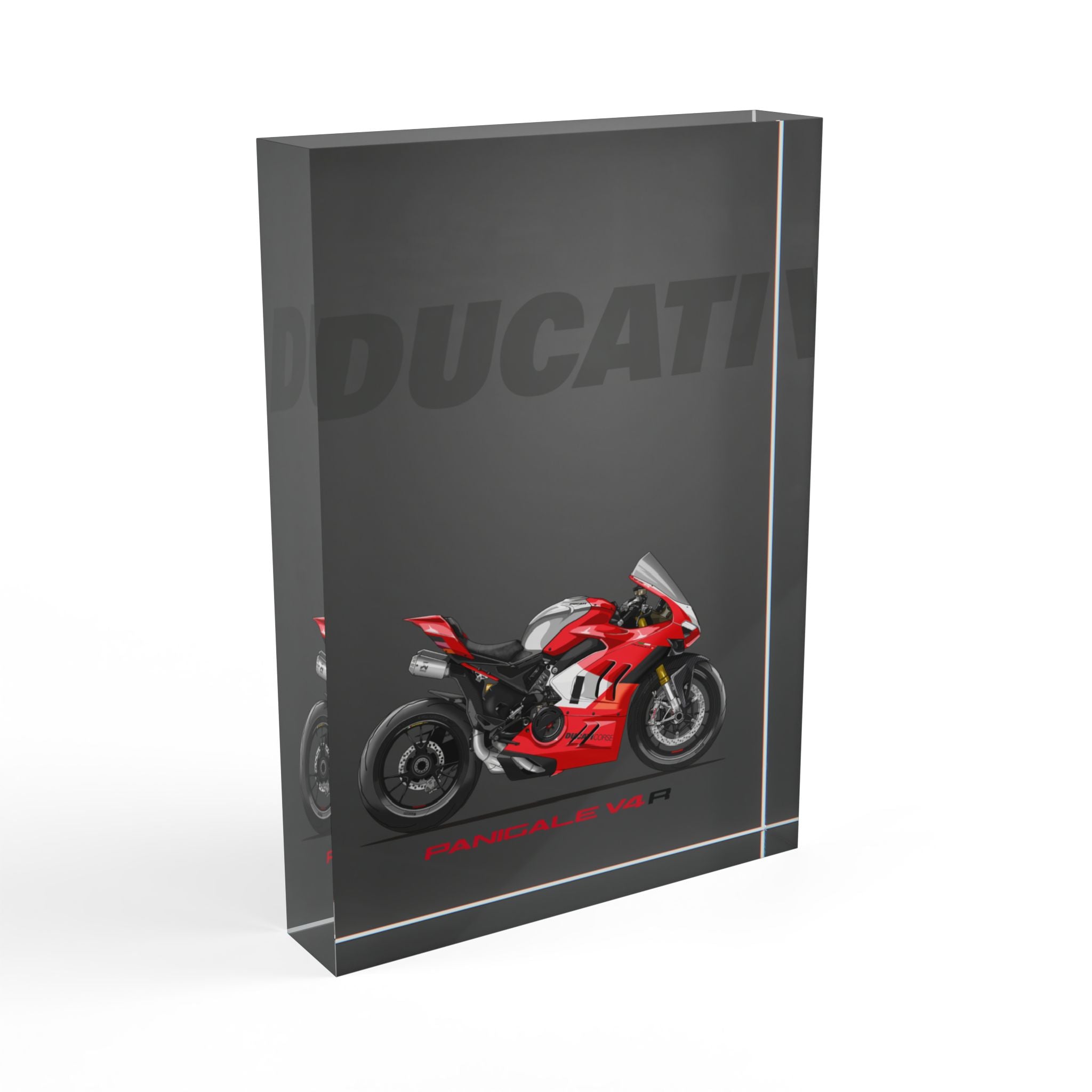 Ducati V4R Motorcycle Acrylic Photo Block #001 - Throttle Designs