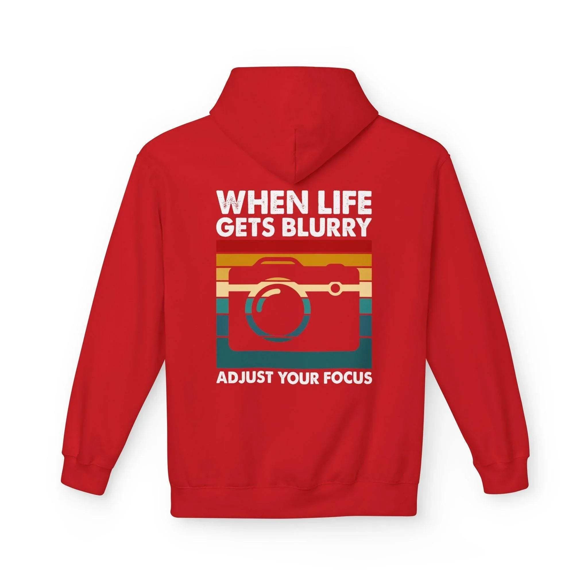 Inspirational 'Adjust Your Focus' Cozy Fleece Hoodie for Ultimate Comfort
