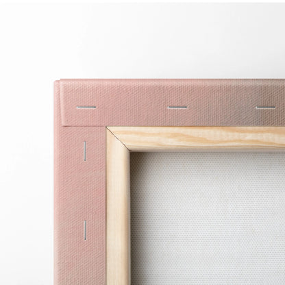 Porsche Mission R inspired car wall art featuring pink textured canvas with a light wood frame track edition print