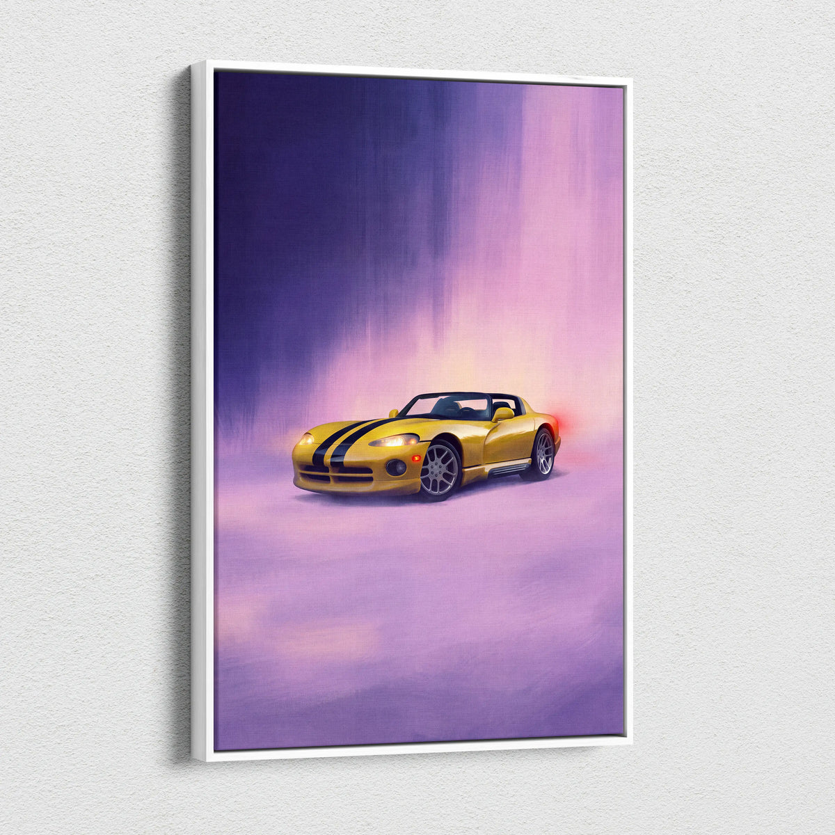 Dodge Viper Inspired Car Wall Art, American Supercar Canvas Print for Office Decor