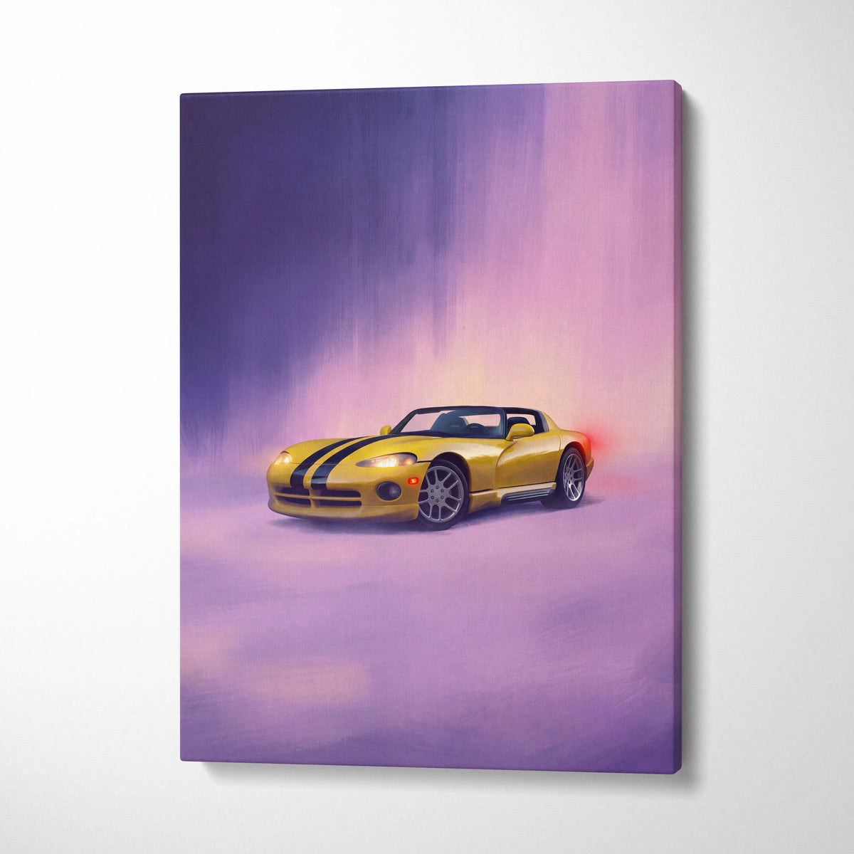 Dodge Viper Inspired Car Wall Art, American Supercar Canvas Print for Office Decor