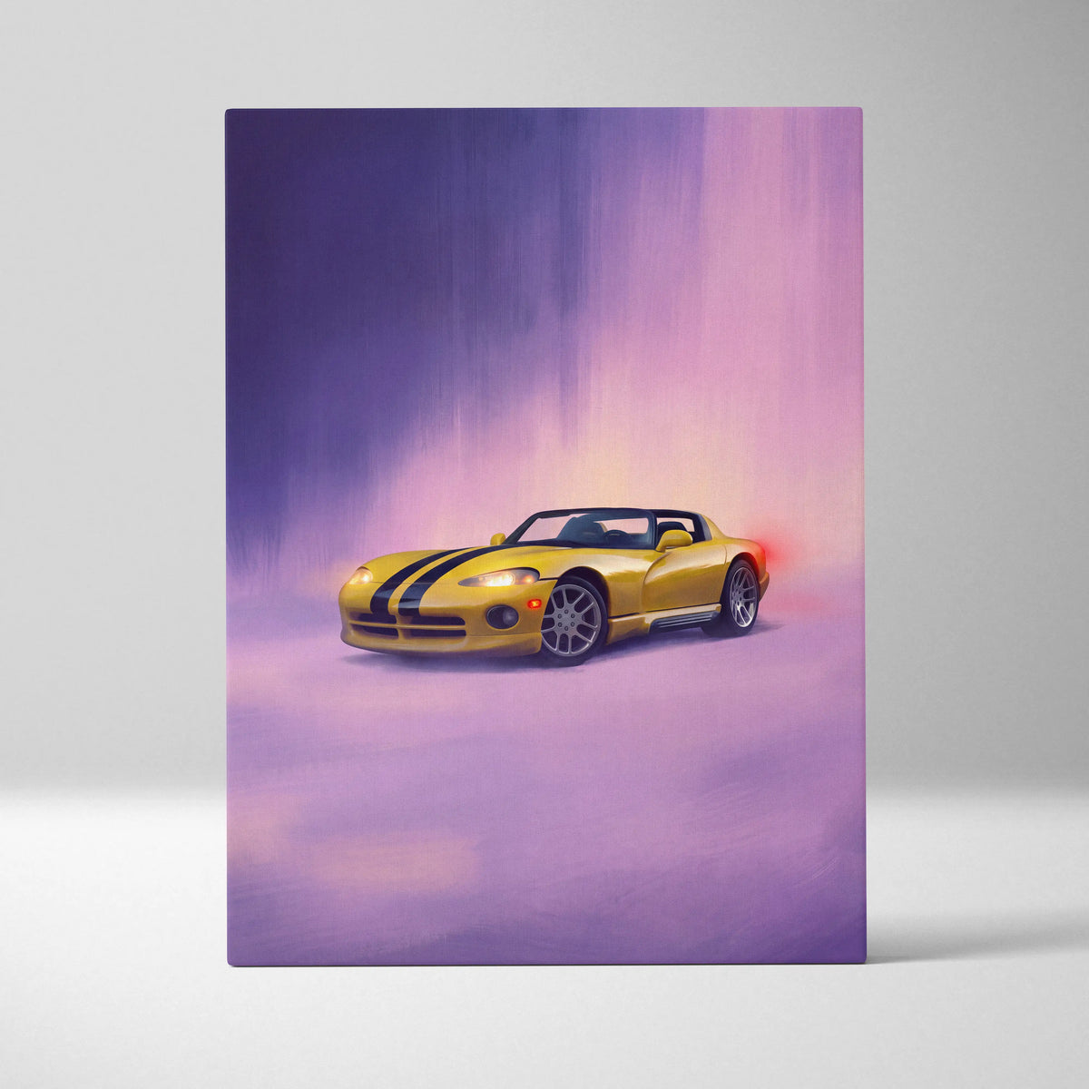 Dodge Viper Inspired Car Wall Art, American Supercar Canvas Print for Office Decor