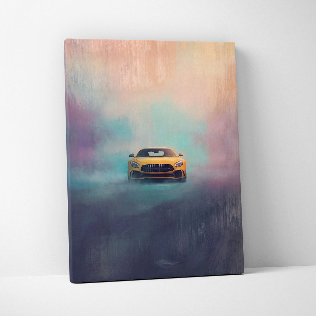 Mercedes-AMG GT Inspired Canvas Art - German Supercar Wall Decor for Luxury Home and Garage