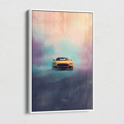 Mercedes-AMG GT Inspired Canvas Art - German Supercar Wall Decor for Luxury Home and Garage