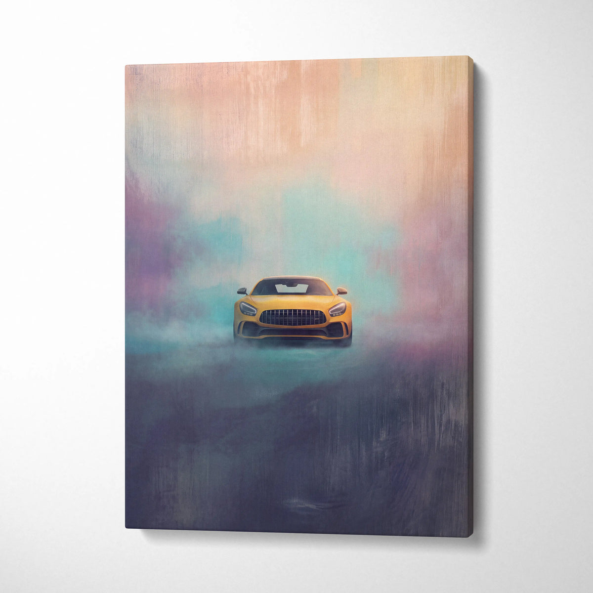 Mercedes-AMG GT Inspired Canvas Art - German Supercar Wall Decor for Luxury Home and Garage