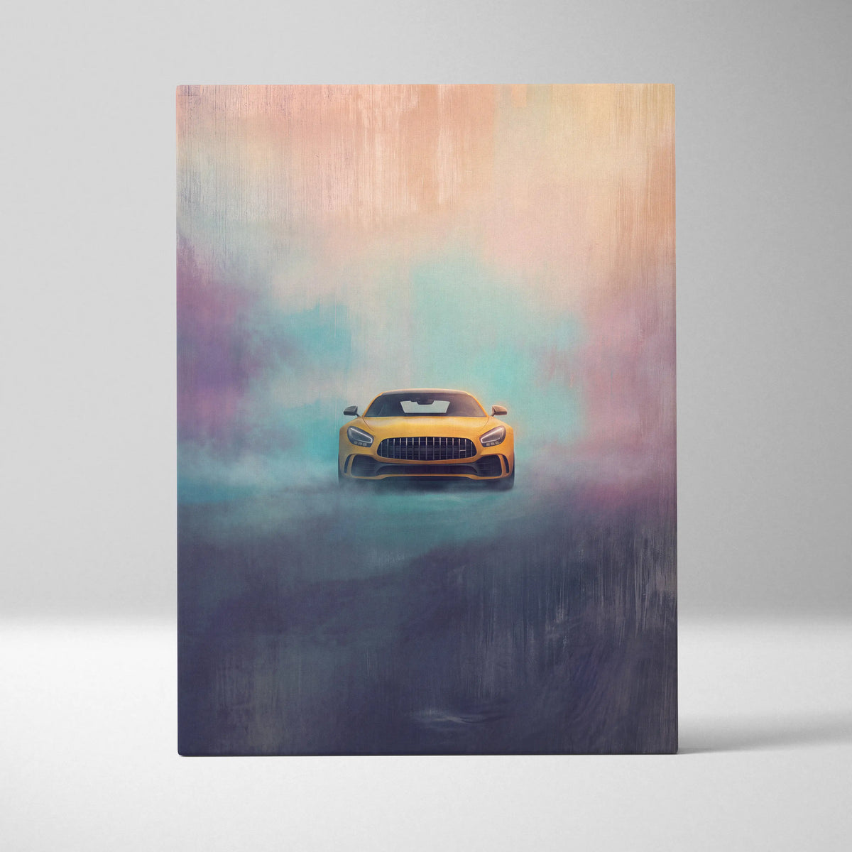 Mercedes-AMG GT Inspired Canvas Art - German Supercar Wall Decor for Luxury Home and Garage