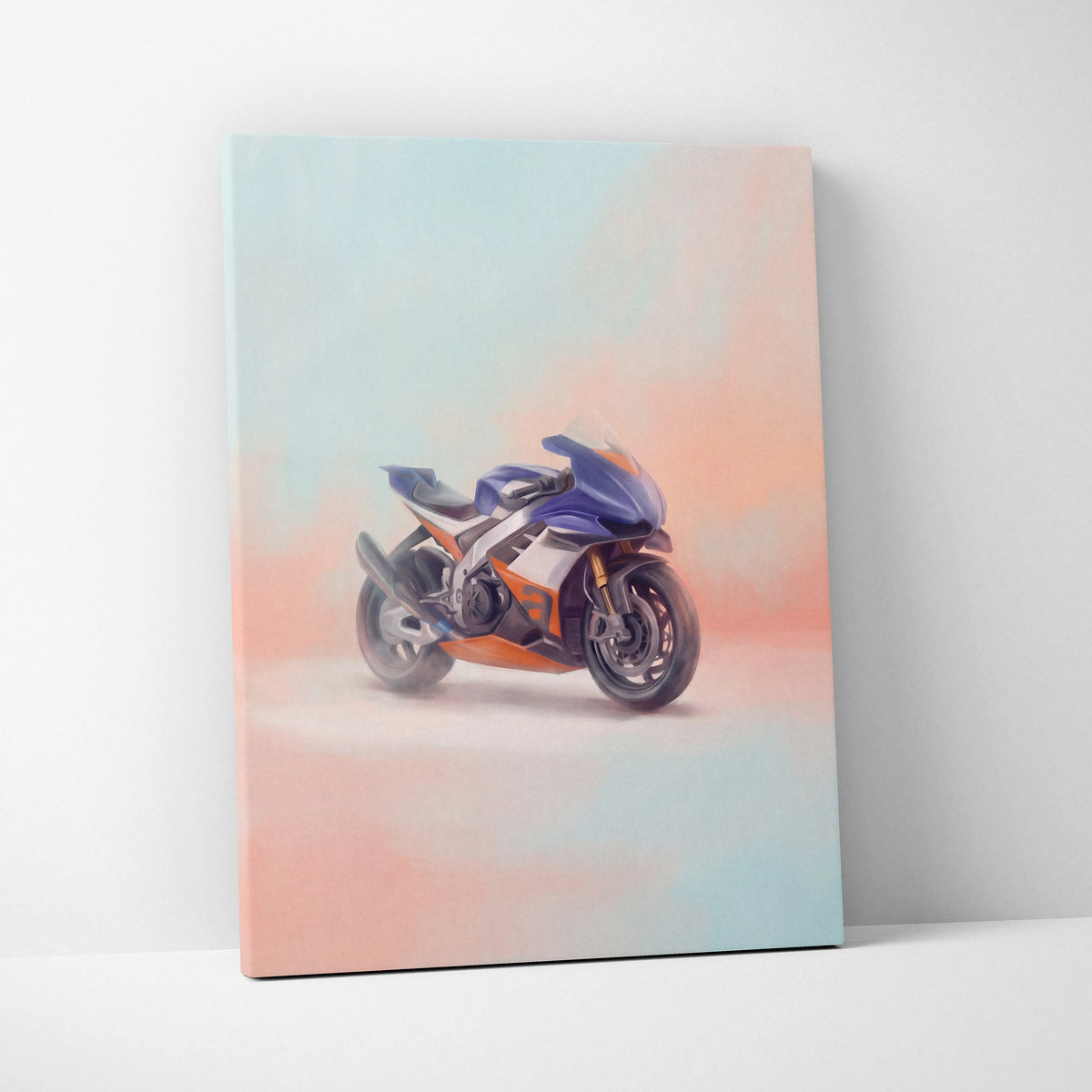 Aprilia RSV4 Xtrenta Inspired Motorcycle Wall Art, Superbike Canvas Art & Racing Garage Print