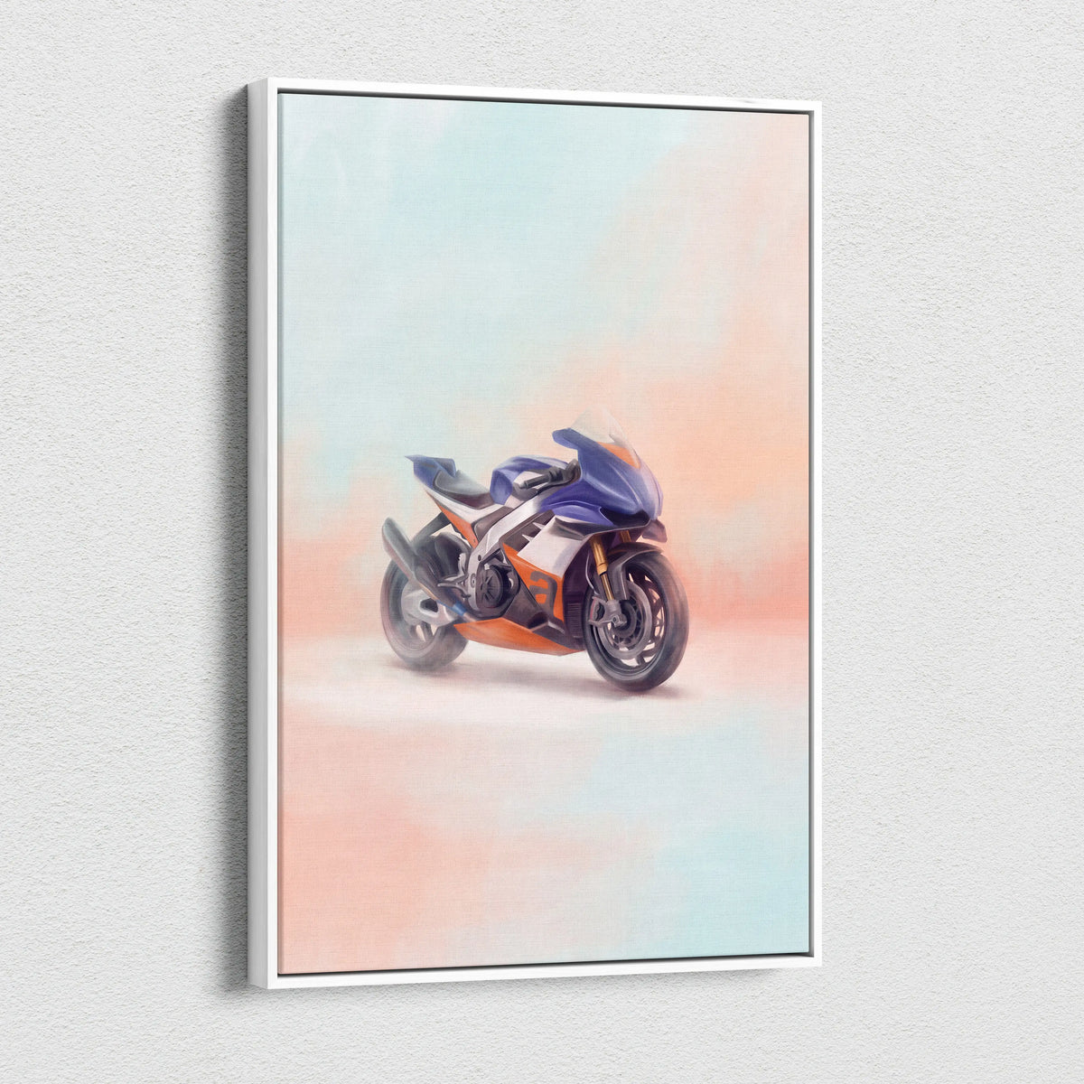 Aprilia RSV4 Xtrenta Inspired Motorcycle Wall Art, Superbike Canvas Art & Racing Garage Print