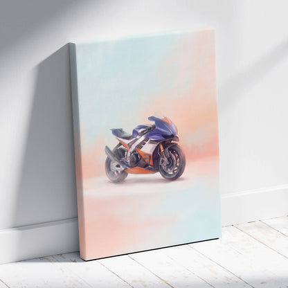 Aprilia RSV4 Xtrenta Inspired Motorcycle Wall Art, Superbike Canvas Art & Racing Garage Print