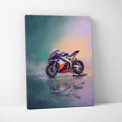 Aprilia RSV4 Xtrenta Inspired Sport Bike Wall Art, Track Racing Canvas Print & Motorsport Decor