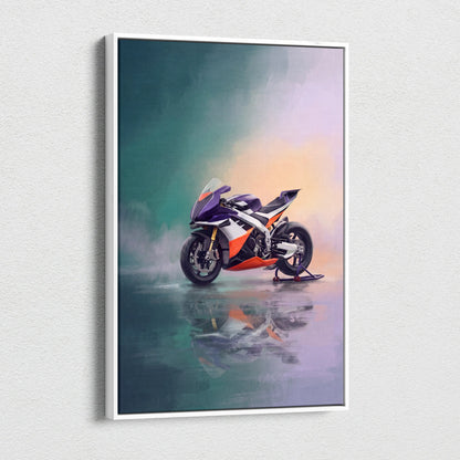 Aprilia RSV4 Xtrenta Inspired Sport Bike Wall Art, Track Racing Canvas Print & Motorsport Decor