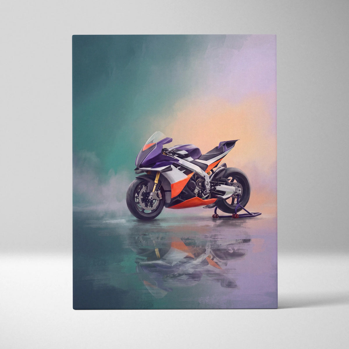 Aprilia RSV4 Xtrenta Inspired Sport Bike Wall Art, Track Racing Canvas Print & Motorsport Decor