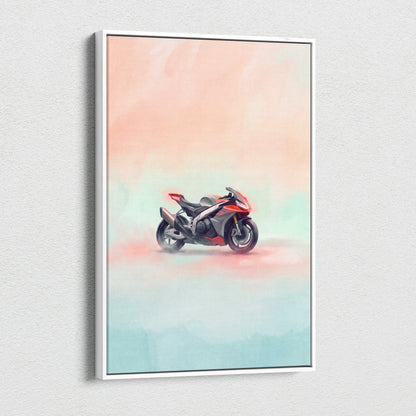 Aprilia RSV4 Factory Inspired Motorcycle Wall Art, Superbike Canvas Print & Racing Home Decor