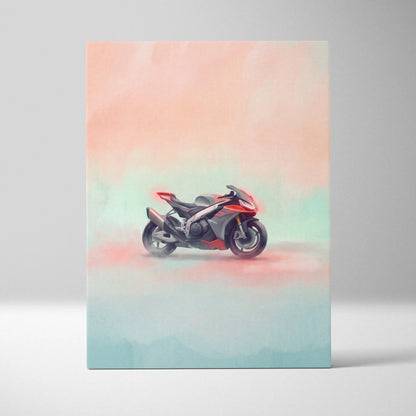 Aprilia RSV4 Factory Inspired Motorcycle Wall Art, Superbike Canvas Print & Racing Home Decor
