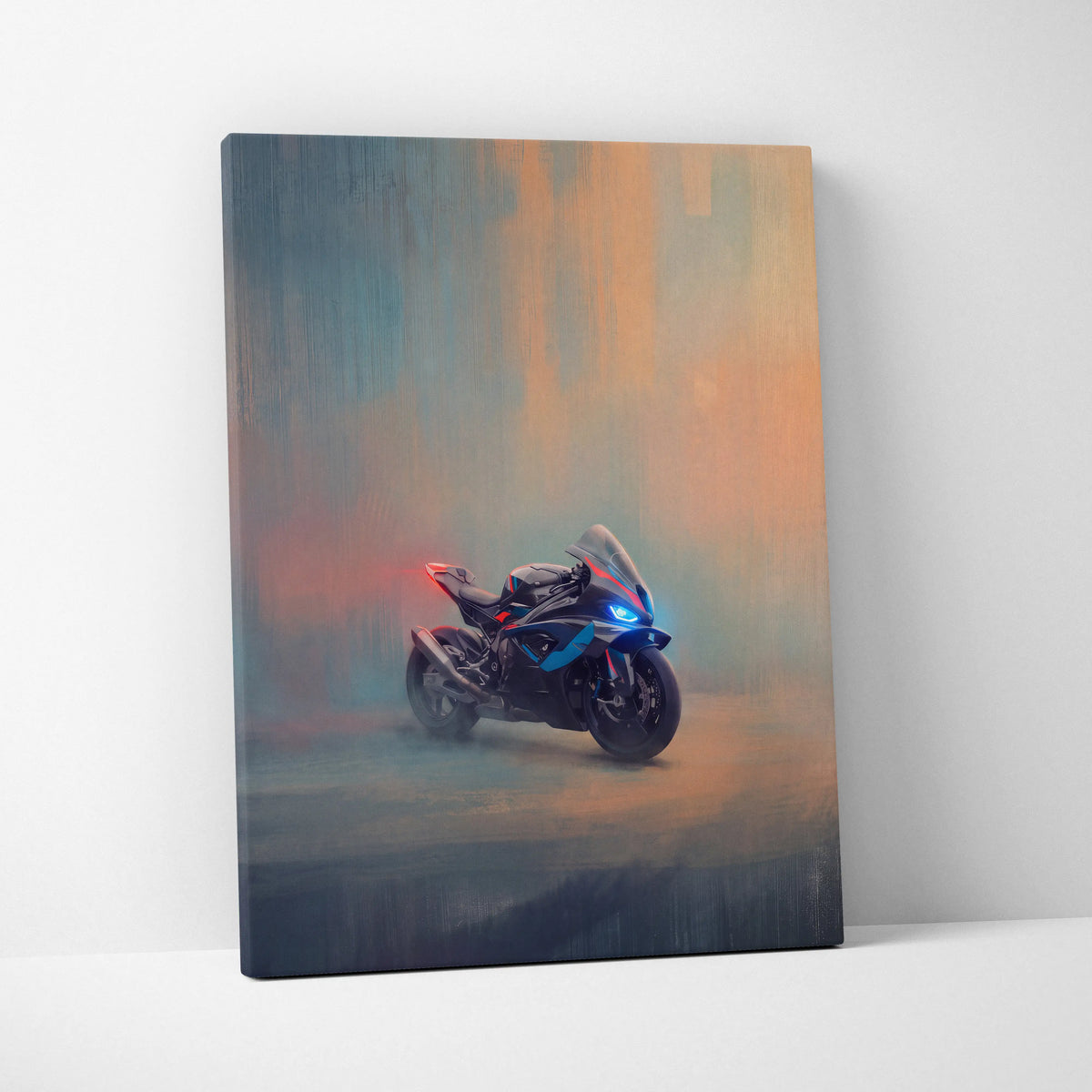 BMW M1000RR Inspired Canvas Art, Track Superbike Wall Art & Racing Enthusiast Poster Print
