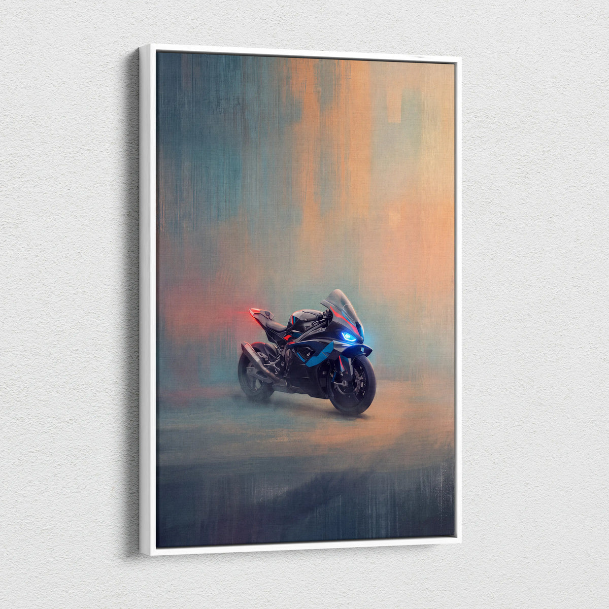 BMW M1000RR Inspired Canvas Art, Track Superbike Wall Art & Racing Enthusiast Poster Print
