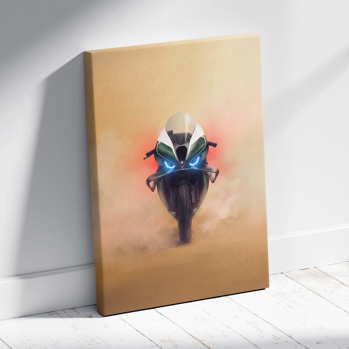 BMW M1000RR Limited Edition Isle of Man TT Inspired Supersport Wall Art, Track Racing Canvas Art & Superbike Home Decor