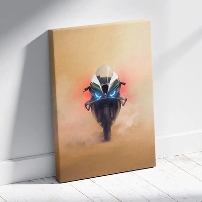 BMW M1000RR Limited Edition Isle of Man TT Inspired Supersport Wall Art, Track Racing Canvas Art & Superbike Home Decor