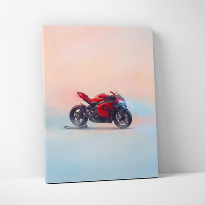 Ducati Superleggera V4 Inspired Canvas Art, Sport Bike Wall Art & Racing Enthusiast Gift