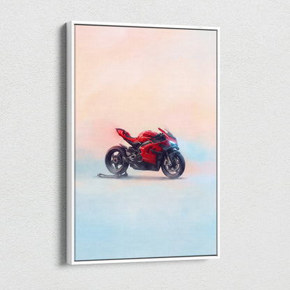 Ducati Superleggera V4 Inspired Canvas Art, Sport Bike Wall Art & Racing Enthusiast Gift
